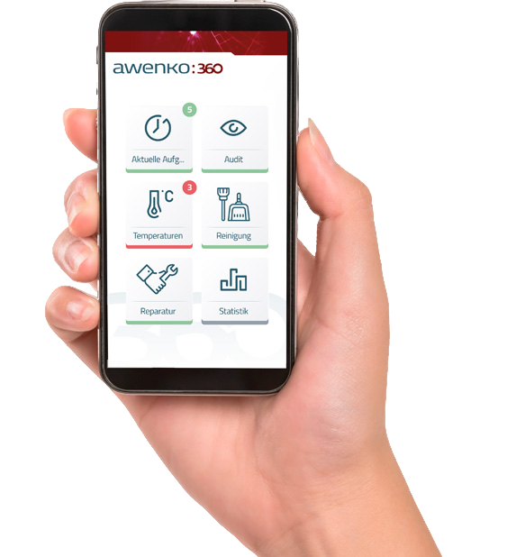 AWENKO Mitarbeiter App auf dem Smartphone
